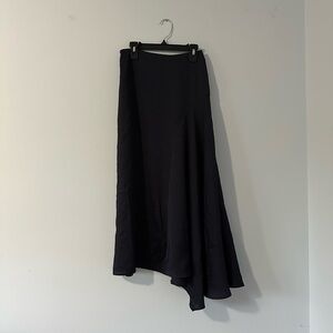 Ted Baker Black Asymmetrical A-Line Maxi Skirt